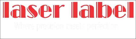 laser label logo white title